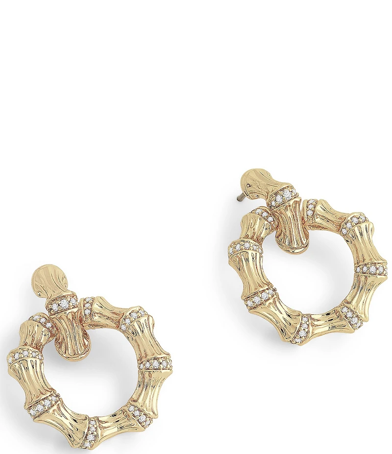 Anabel Aram Bamboo 18K Double Hoop Earrings
