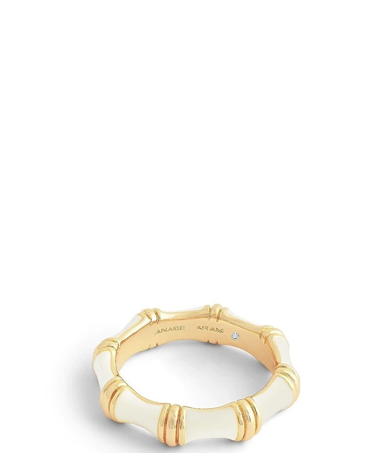 Anabel Aram Bamboo Enameled Band Ring