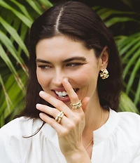Anabel Aram Bamboo Enameled Band Ring