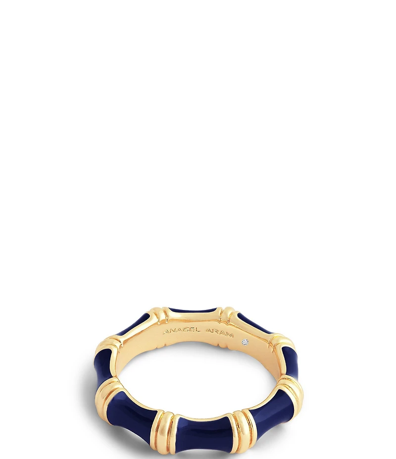 Anabel Aram Bamboo Enameled Band Ring