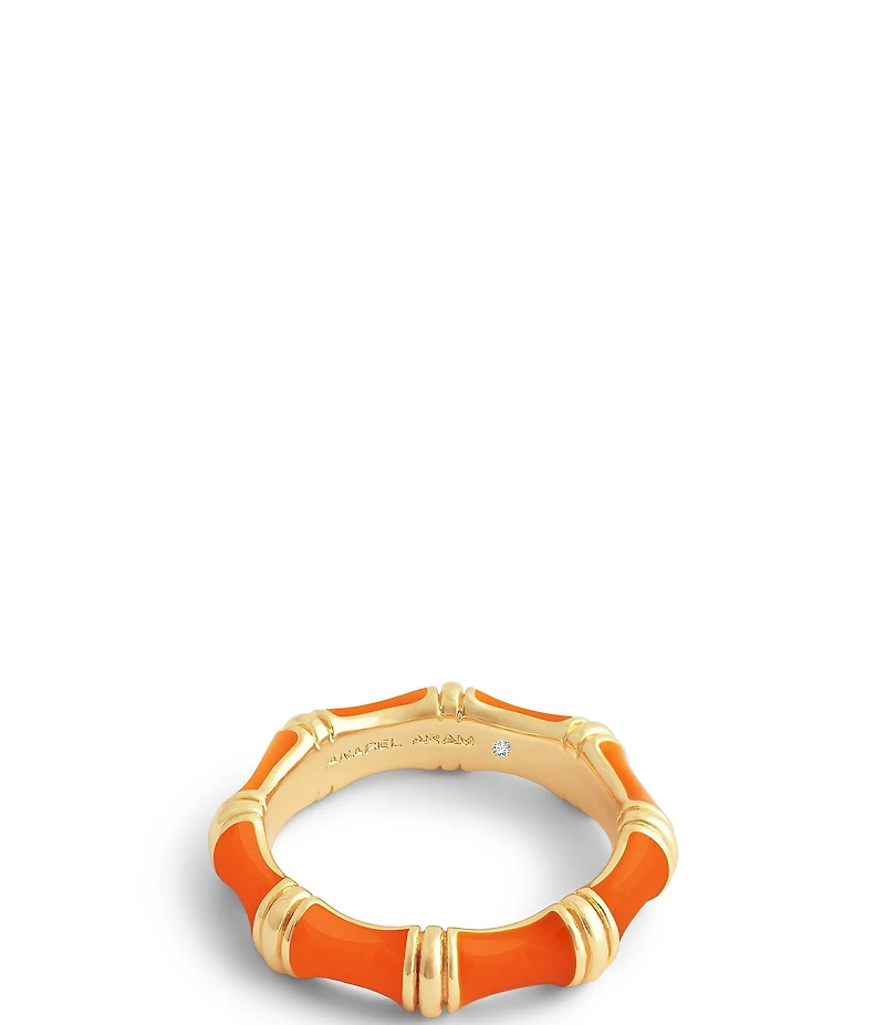 Anabel Aram Bamboo Enameled Band Ring