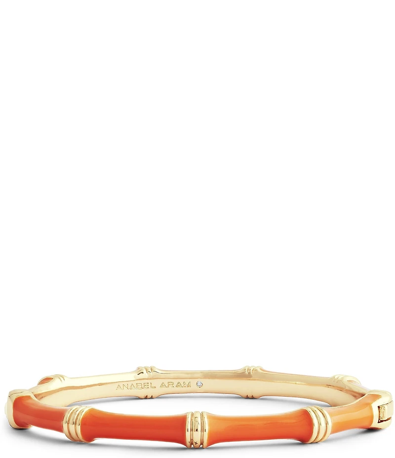 Anabel Aram Bamboo Enameled Hinge Bangle Bracelet