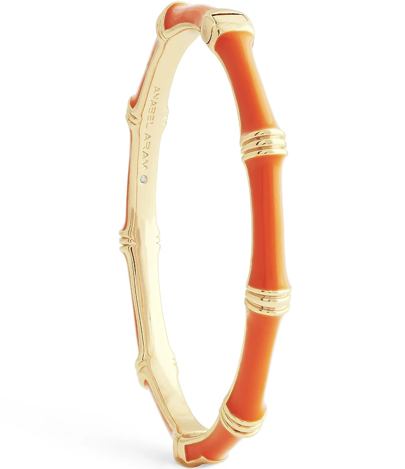 Anabel Aram Bamboo Enameled Hinge Bangle Bracelet