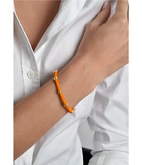 Anabel Aram Bamboo Enameled Hinge Bangle Bracelet