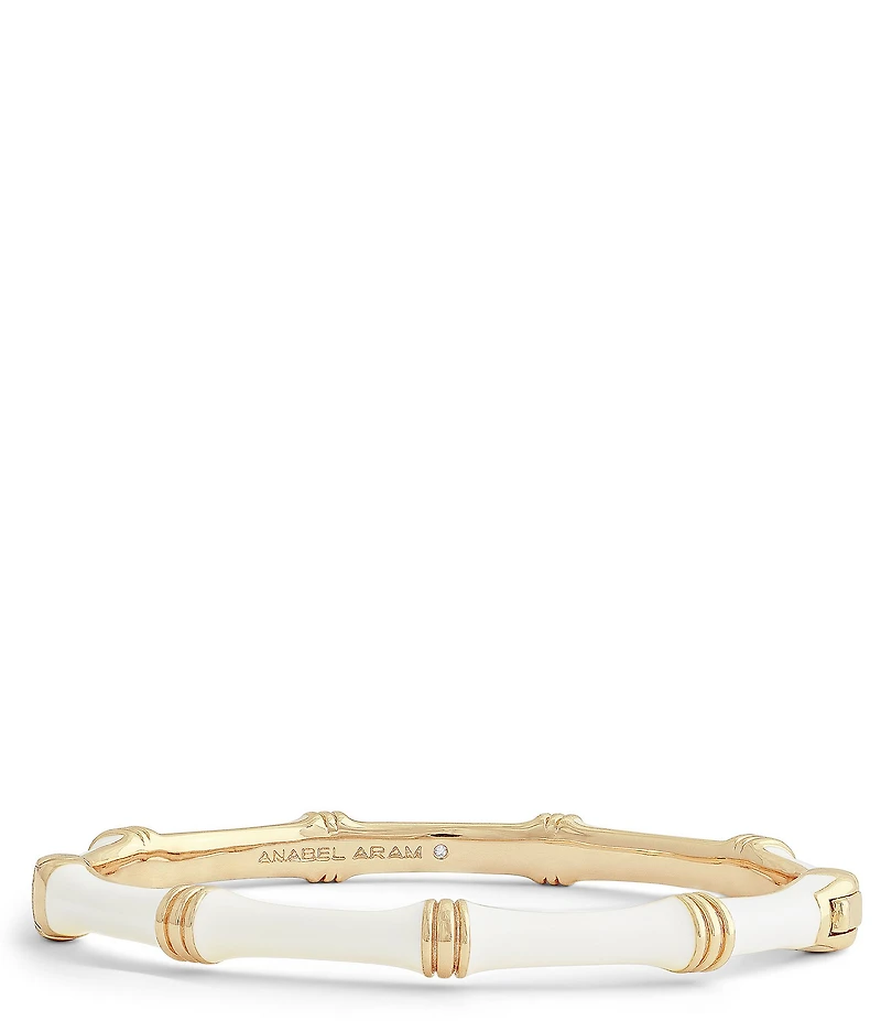Anabel Aram Bamboo Enameled Hinge Bangle Bracelet