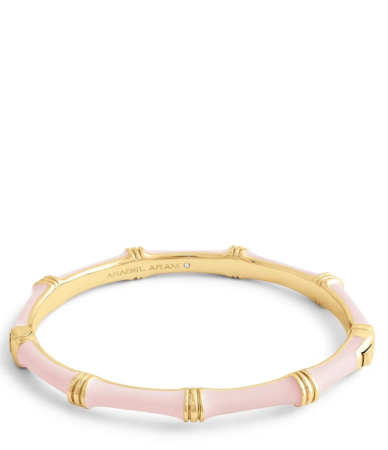 Anabel Aram Bamboo Enameled Hinge Bangle Bracelet