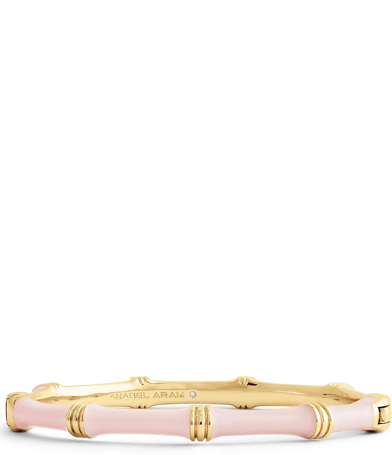 Anabel Aram Bamboo Enameled Hinge Bangle Bracelet