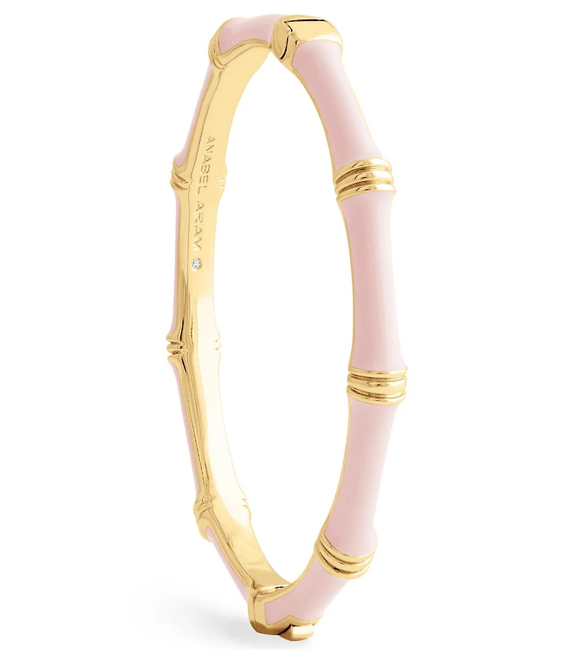 Anabel Aram Bamboo Enameled Hinge Bangle Bracelet
