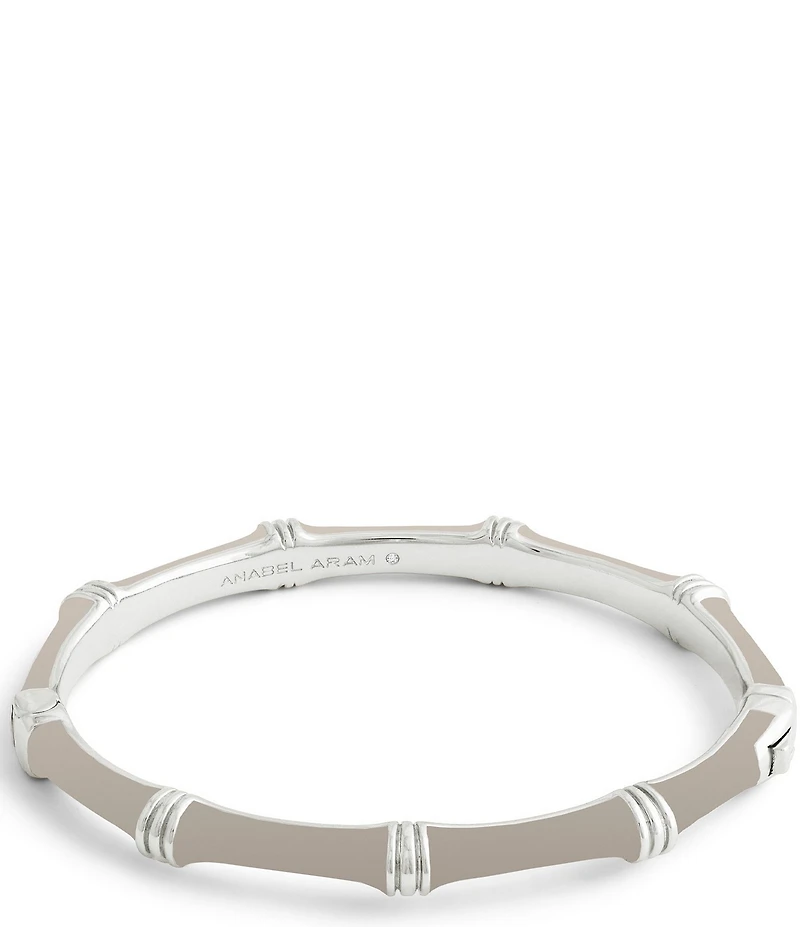 Anabel Aram Bamboo Enameled Hinge Bangle Bracelet