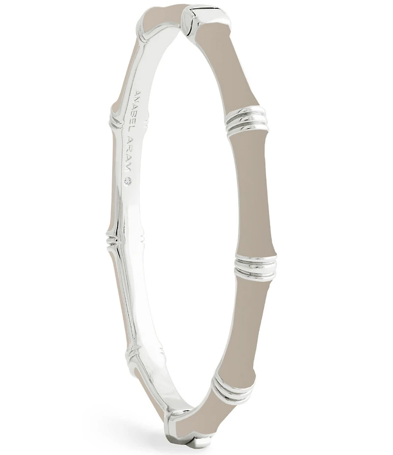 Anabel Aram Bamboo Enameled Hinge Bangle Bracelet