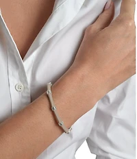 Anabel Aram Bamboo Enameled Hinge Bangle Bracelet