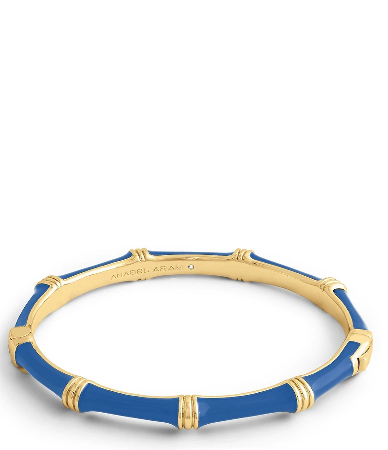 Anabel Aram Bamboo Enameled Hinge Bangle Bracelet
