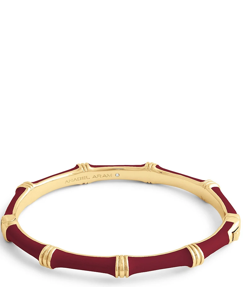 Anabel Aram Bamboo Enameled Hinge Bangle Bracelet