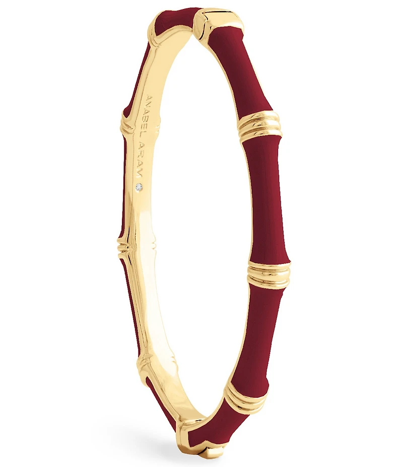 Anabel Aram Bamboo Enameled Hinge Bangle Bracelet