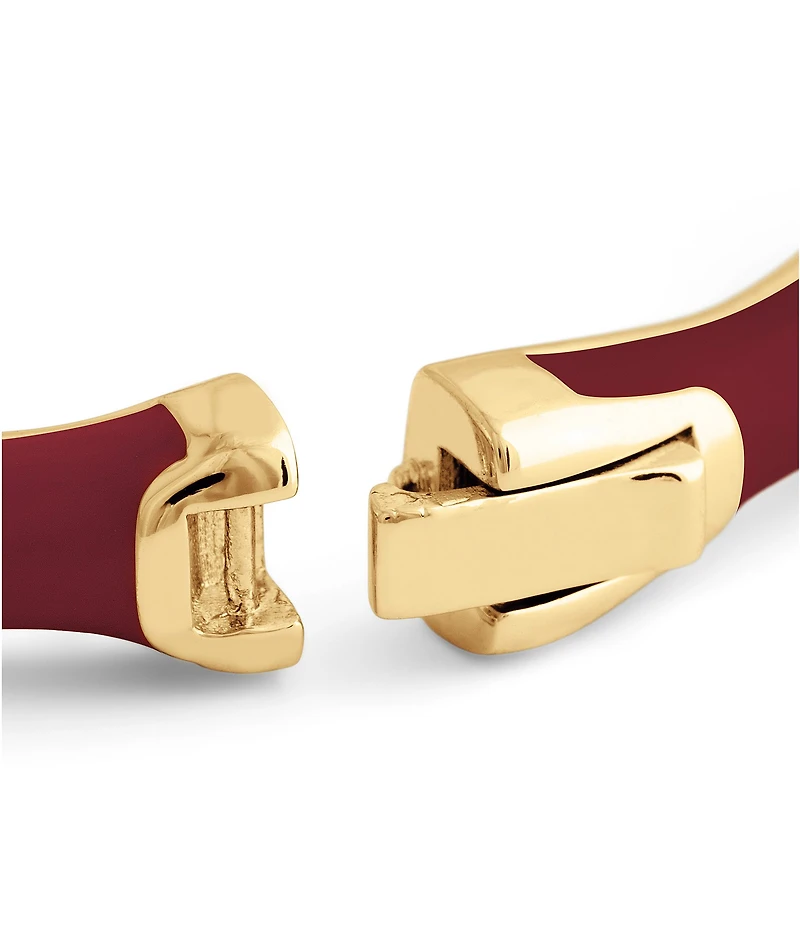 Anabel Aram Bamboo Enameled Hinge Bangle Bracelet