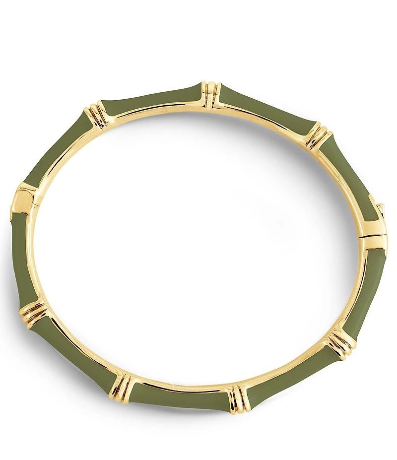 Anabel Aram Bamboo Enameled Hinge Bangle Bracelet