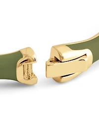 Anabel Aram Bamboo Enameled Hinge Bangle Bracelet
