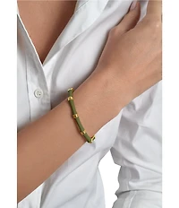 Anabel Aram Bamboo Enameled Hinge Bangle Bracelet