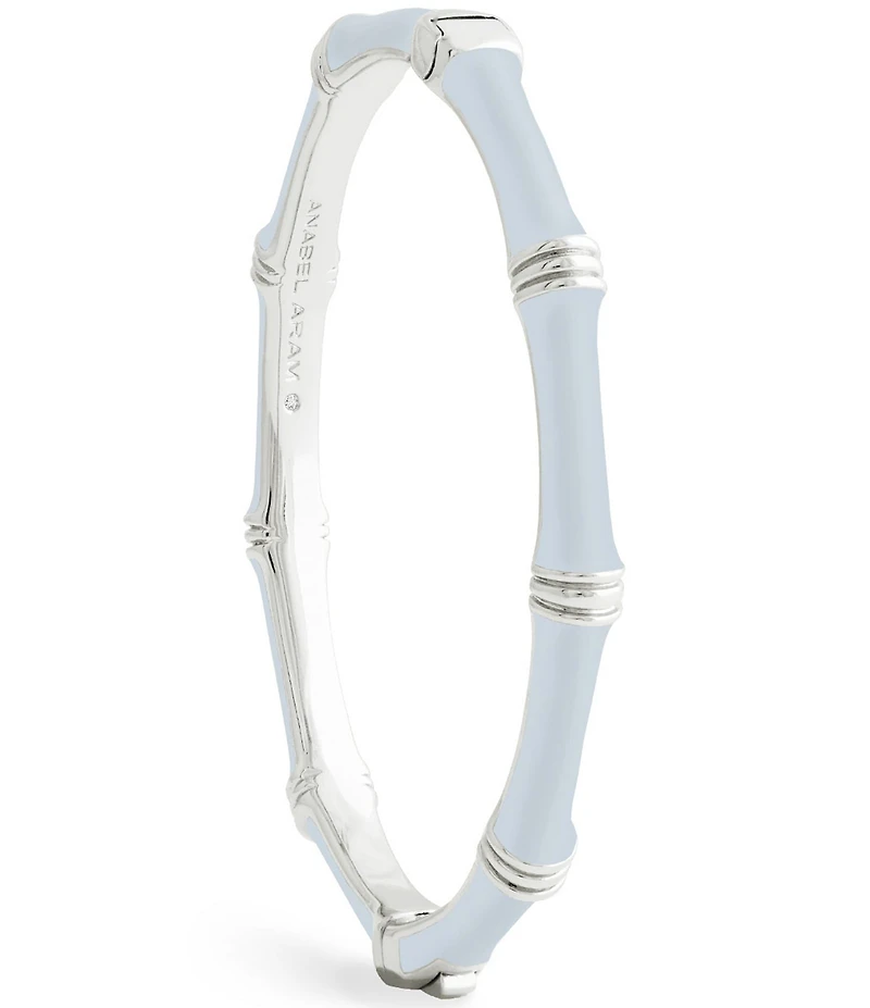 Anabel Aram Bamboo Enameled Hinge Bangle Bracelet