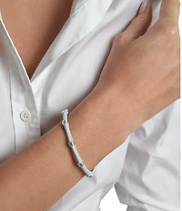 Anabel Aram Bamboo Enameled Hinge Bangle Bracelet