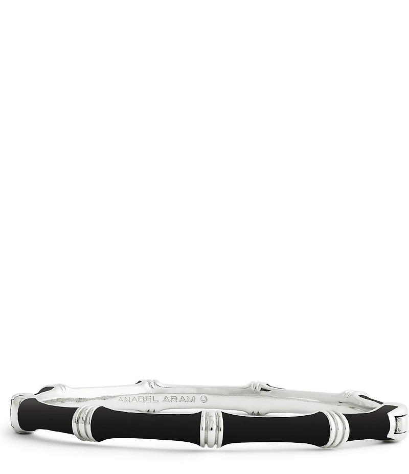 Anabel Aram Bamboo Enameled Hinge Bangle Bracelet