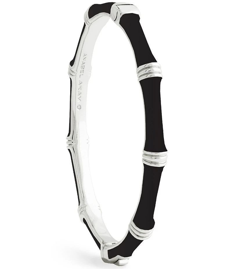 Anabel Aram Bamboo Enameled Hinge Bangle Bracelet