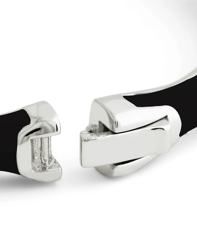 Anabel Aram Bamboo Enameled Hinge Bangle Bracelet