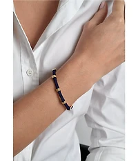Anabel Aram Bamboo Enameled Hinge Bangle Bracelet