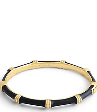 Anabel Aram Bamboo Enameled Hinge Bangle Bracelet