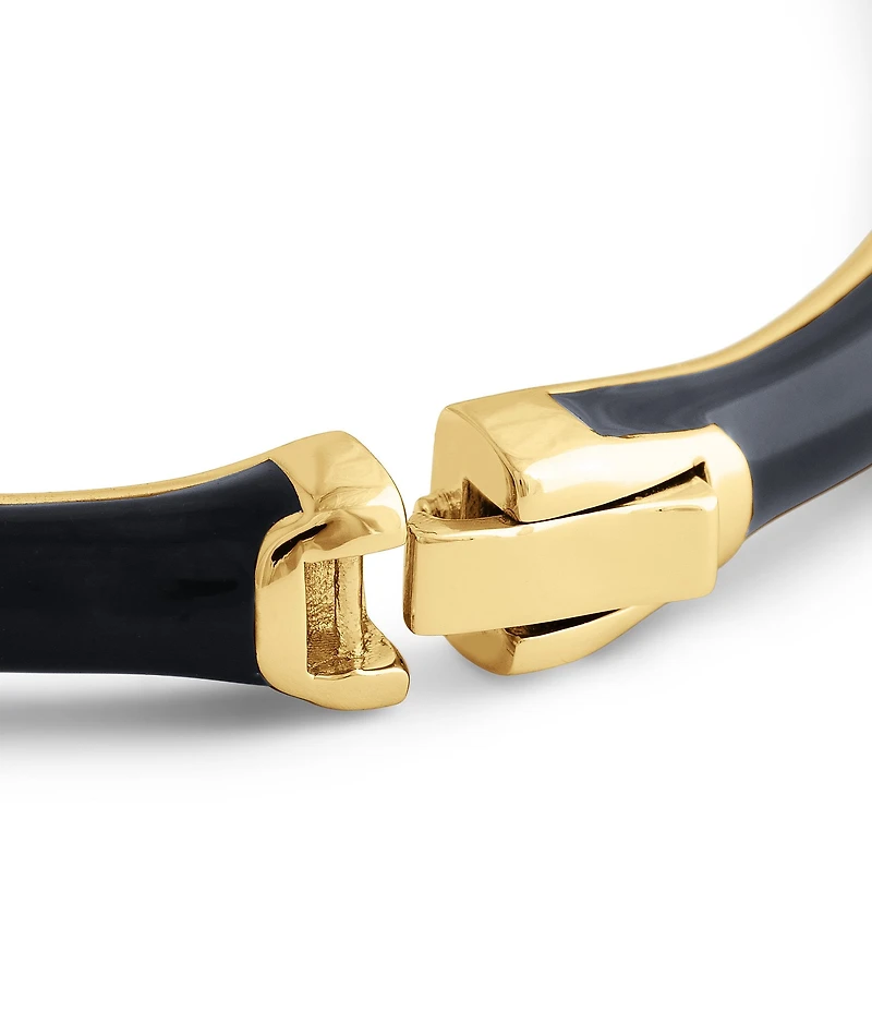 Anabel Aram Bamboo Enameled Hinge Bangle Bracelet