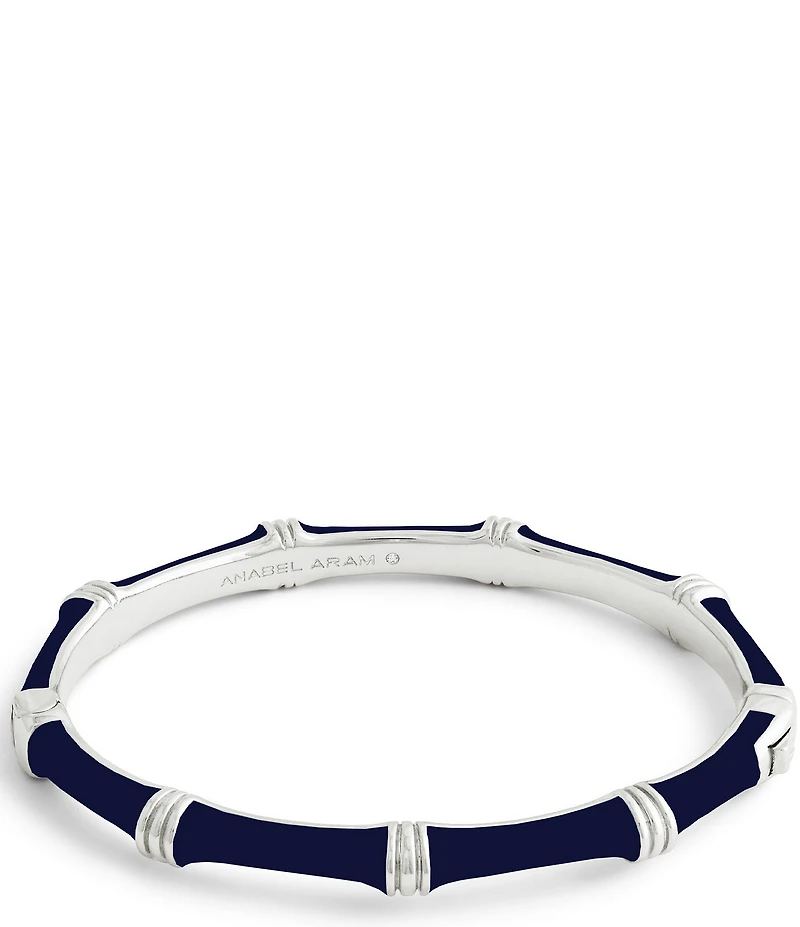 Anabel Aram Bamboo Enameled Hinge Bangle Bracelet