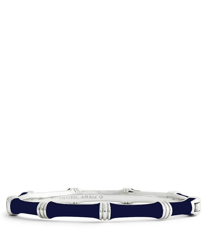 Anabel Aram Bamboo Enameled Hinge Bangle Bracelet