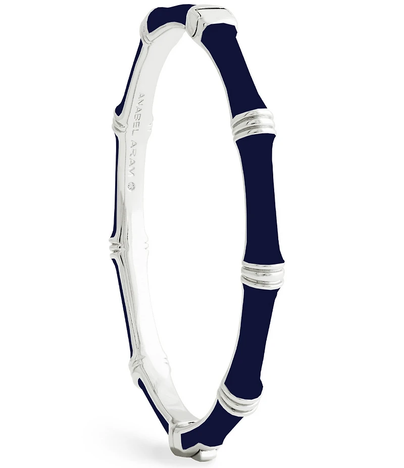Anabel Aram Bamboo Enameled Hinge Bangle Bracelet
