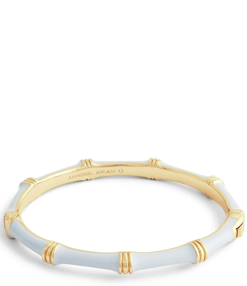 Anabel Aram Bamboo Enameled Hinge Bangle Bracelet