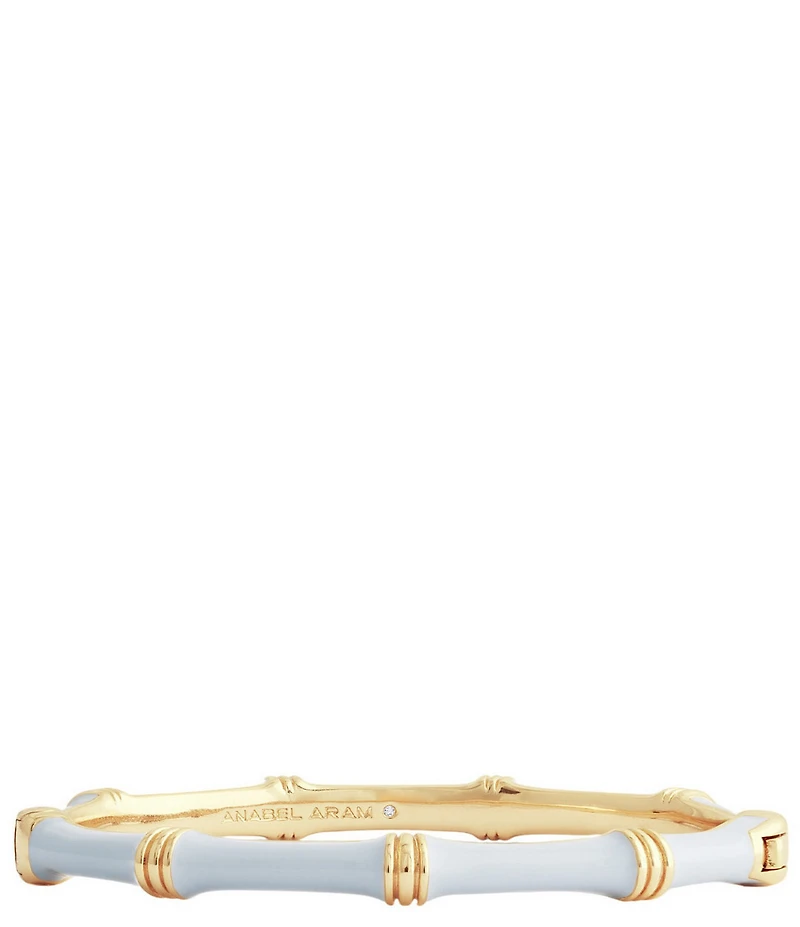 Anabel Aram Bamboo Enameled Hinge Bangle Bracelet