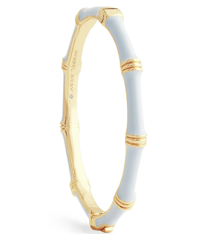 Anabel Aram Bamboo Enameled Hinge Bangle Bracelet