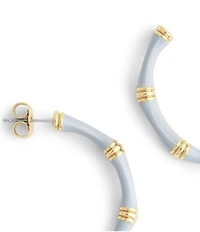 Anabel Aram Bamboo Enameled Hoop Earrings