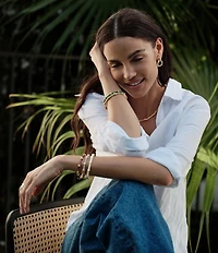 Anabel Aram Bamboo Hinged Bangle Bracelet