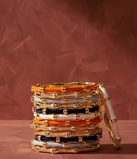 Anabel Aram Bamboo Hinged Bangle Bracelet