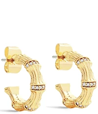 Anabel Aram Bamboo Huggie Hoop Earrings