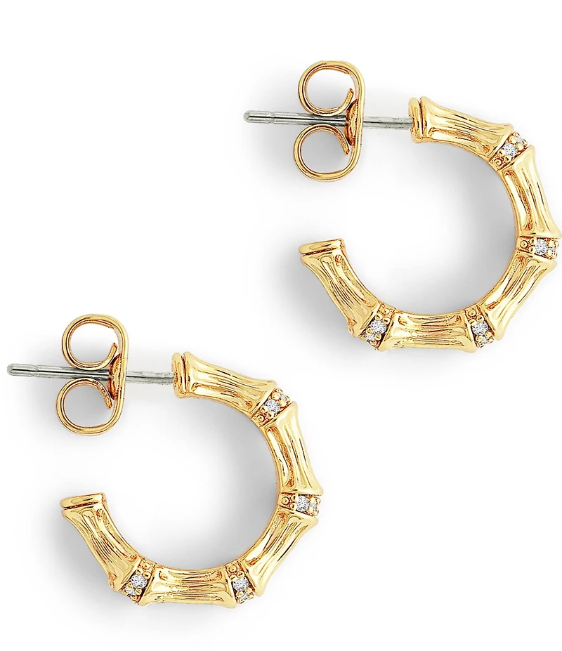 Anabel Aram Bamboo Huggie Hoop Earrings