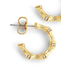 Anabel Aram Bamboo Huggie Hoop Earrings