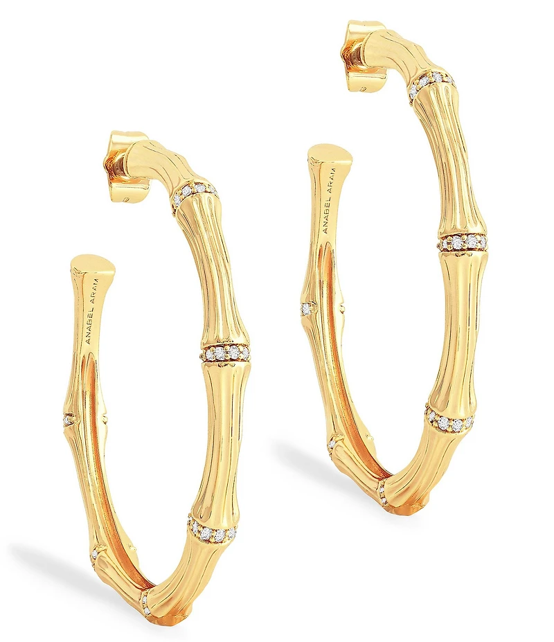 Anabel Aram Bamboo Large Hoop Earrings