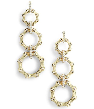 Anabel Aram Bamboo Long Chain Drop Earrings