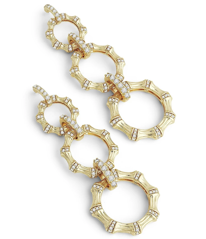 Anabel Aram Bamboo Long Chain Drop Earrings