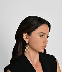 Anabel Aram Bamboo Long Chain Drop Earrings