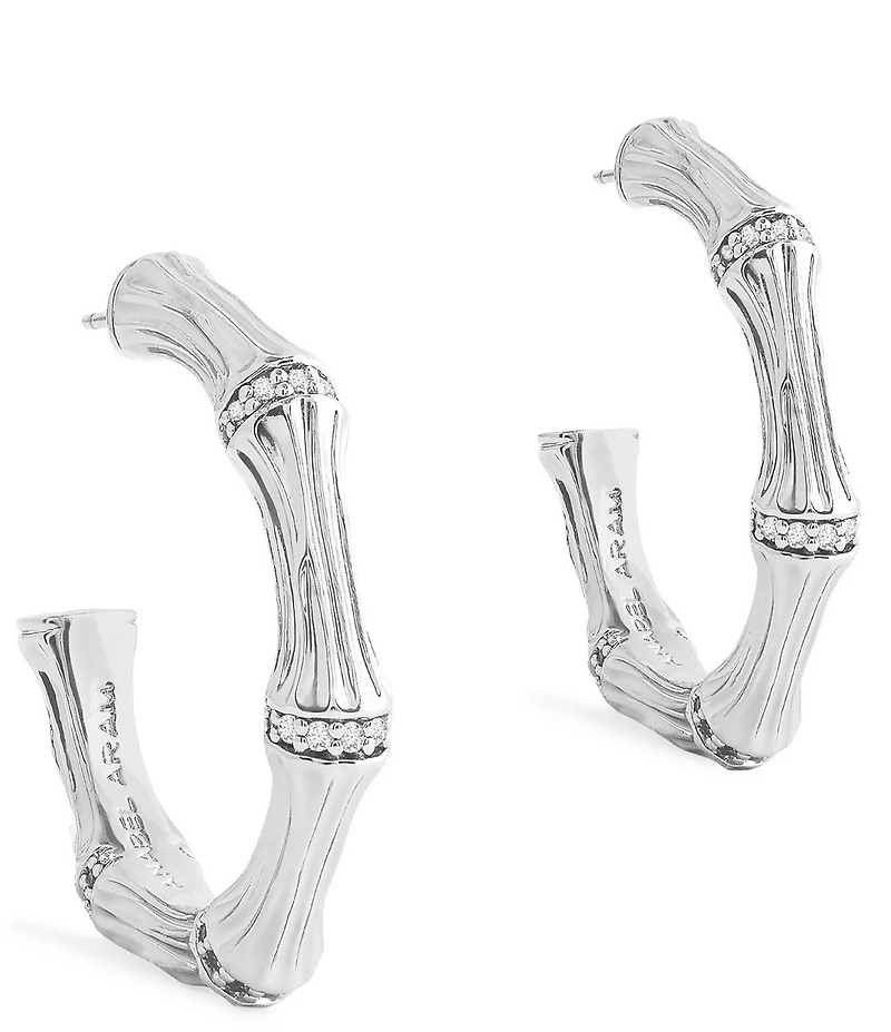 Anabel Aram Bamboo Medium Hoop Earrings