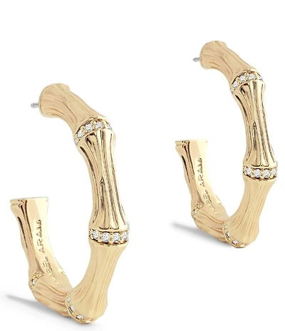 Anabel Aram Bamboo Medium Hoop Earrings