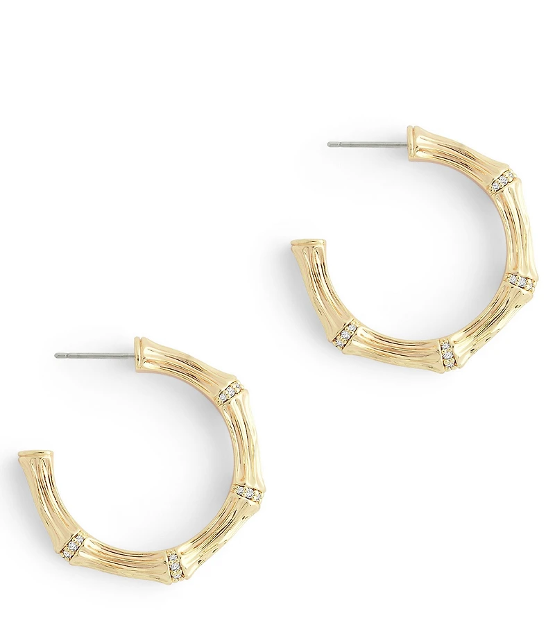 Anabel Aram Bamboo Medium Hoop Earrings