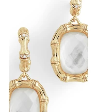 Anabel Aram Bamboo Mother Of Pearl Drop Earrings